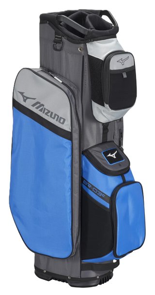 Mizuno BR-D3 cart bag, azul brillante/gris