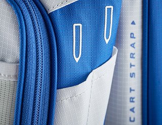 Mizuno BR-D3 cart bag, azul brillante/gris