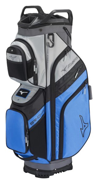 Mizuno 26 BR-D4 cart bag, azul brillante/gris