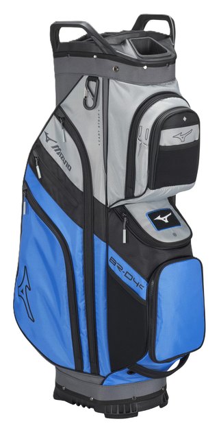 Mizuno 26 BR-D4 cart bag, azul brillante/gris