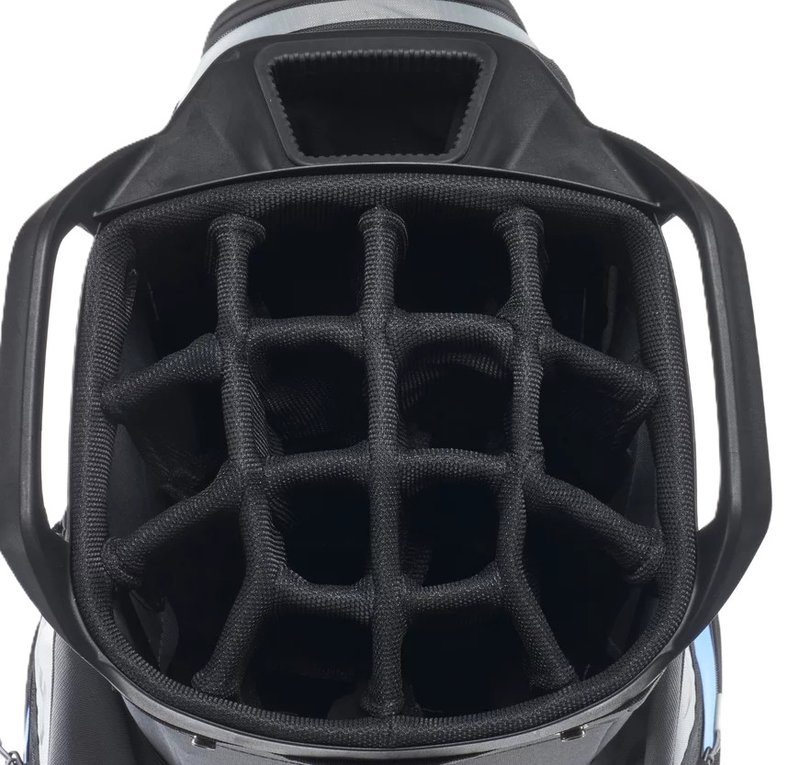 Mizuno 26 BR-D4 cart bag, azul brillante/gris