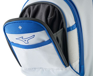 Mizuno 26 BR-D4 cart bag, azul brillante/gris