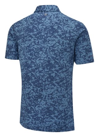 PING Marek Camo Jacquard polo de hombre, infinity blue multi