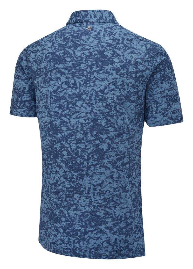 PING Marek Camo Jacquard polo de hombre, infinity blue multi