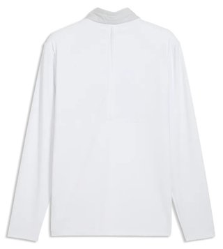 Puma Cloudspun Tech Hybrid 1/2 Zip chaqueta de hombre, white glow/platino grey