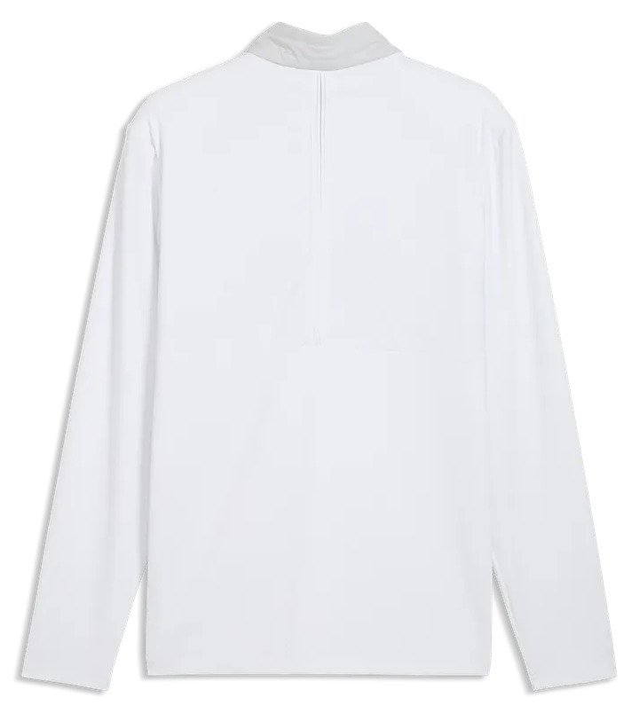 Puma Cloudspun Tech Hybrid 1/2 Zip chaqueta de hombre, white glow/platino grey