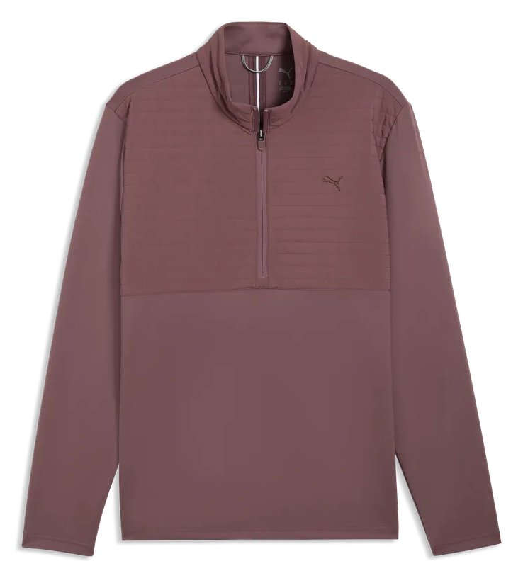 Puma Cloudspun Tech Hybrid 1/2 Zip chaqueta de hombre, rich cocoa