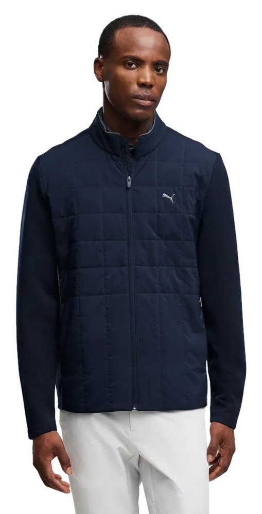 Puma Cloudspun Fleece Hybrid chaqueta de hombre, deep navy