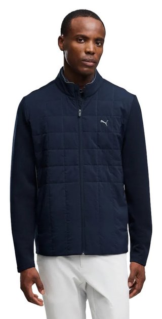 Puma Cloudspun Fleece Hybrid chaqueta de hombre, deep navy