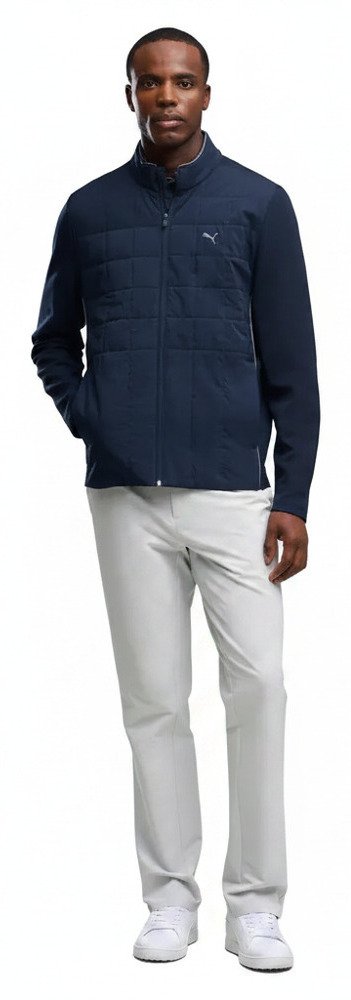 Puma Cloudspun Fleece Hybrid chaqueta de hombre, deep navy