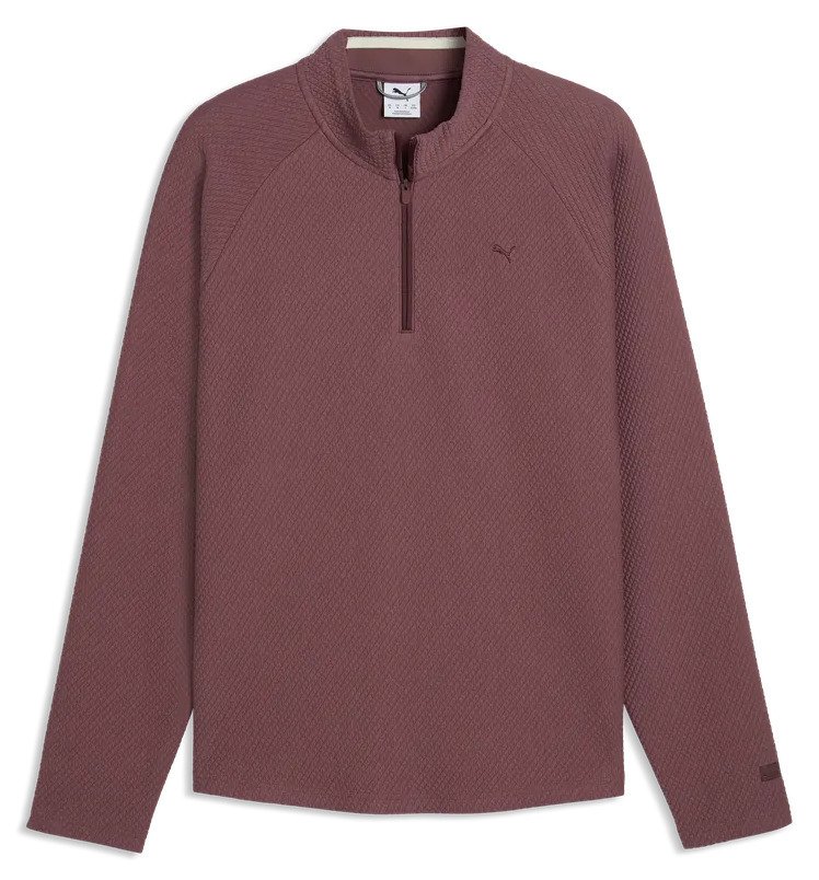 Puma Boulder 2.0. 1/4 Zip sudadera de hombre, rich cocoa