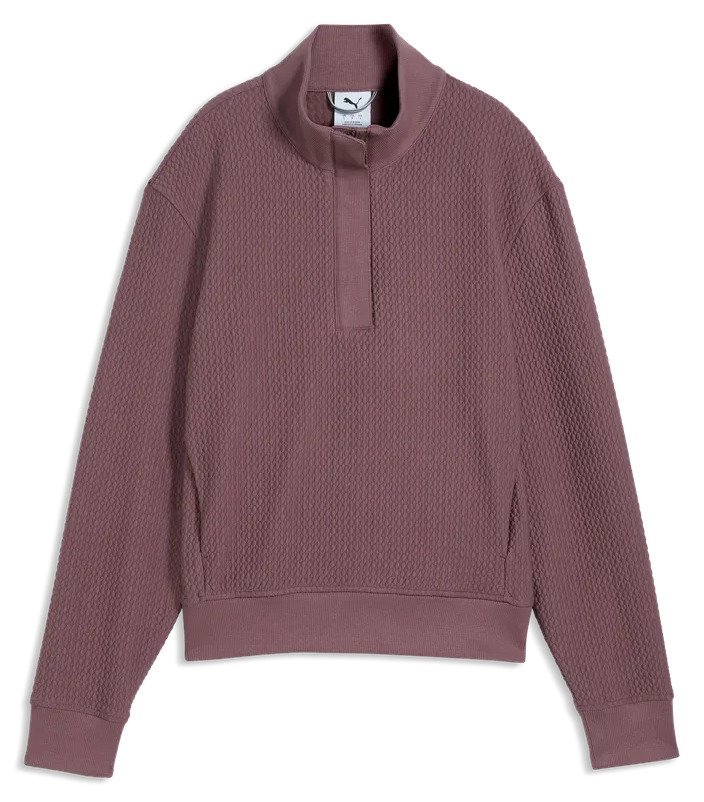 Puma Boulder 1/2 Zip sudadera de mujer, rich cocoa