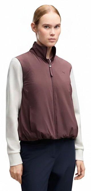 Puma Cloudspun Fleece Hybrid chaqueta de mujer, rich cocoa/warm white