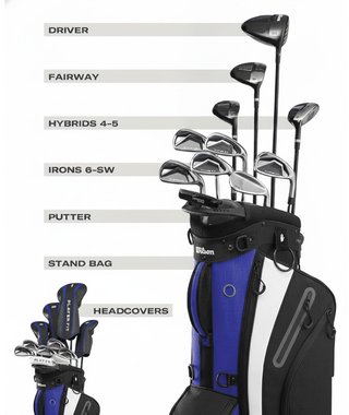 Wilson PlayerFit Premium set de golf para hombre, acero