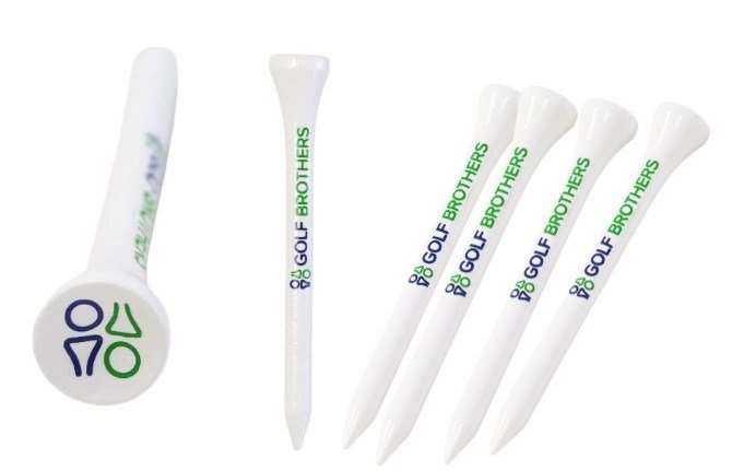 Golf Brothers tees (bambú), blanco, 70mm, pack de 50 unidades