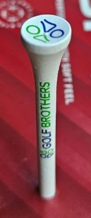 Golf Brothers tees (bambú), blanco, 70mm, pack de 50 unidades