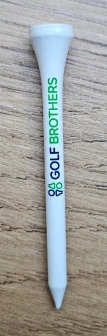 Golf Brothers tees (bambú), blanco, 70mm, pack de 50 unidades