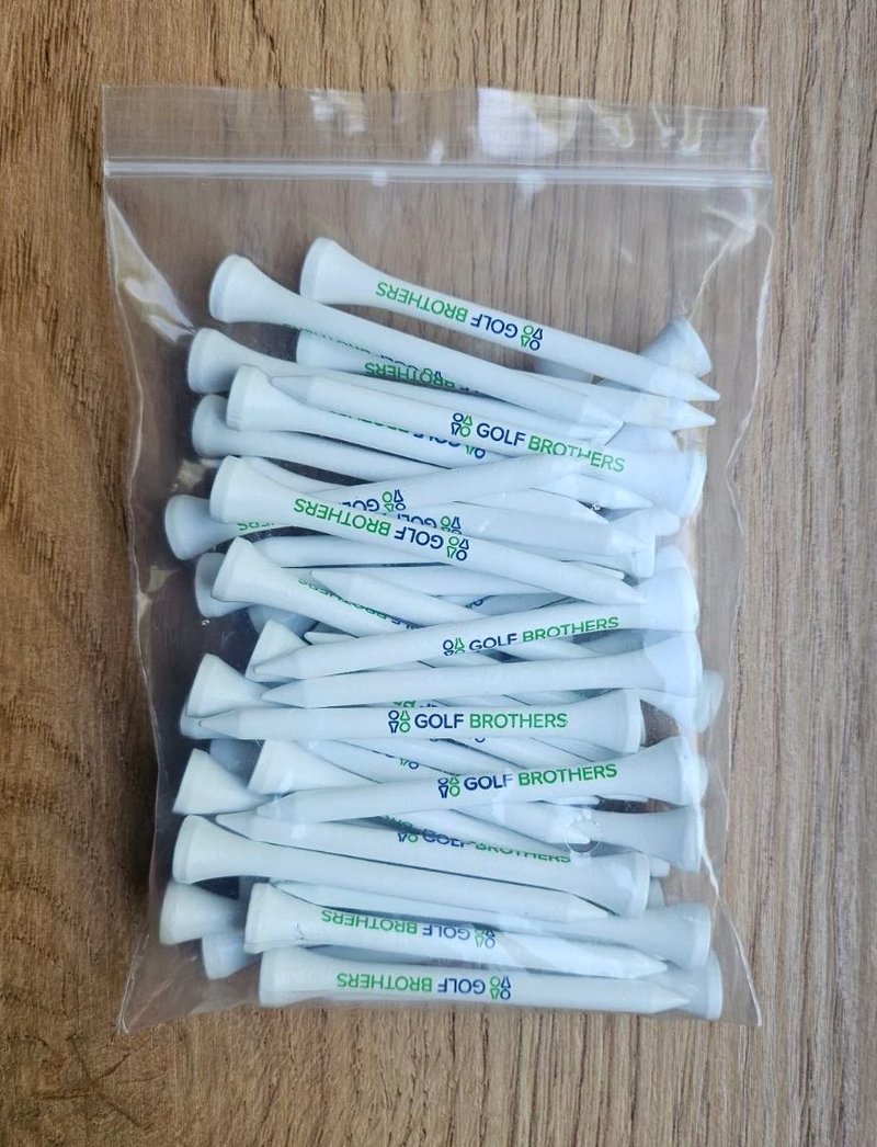 Golf Brothers tees (bambú), blanco, 70mm, pack de 50 unidades