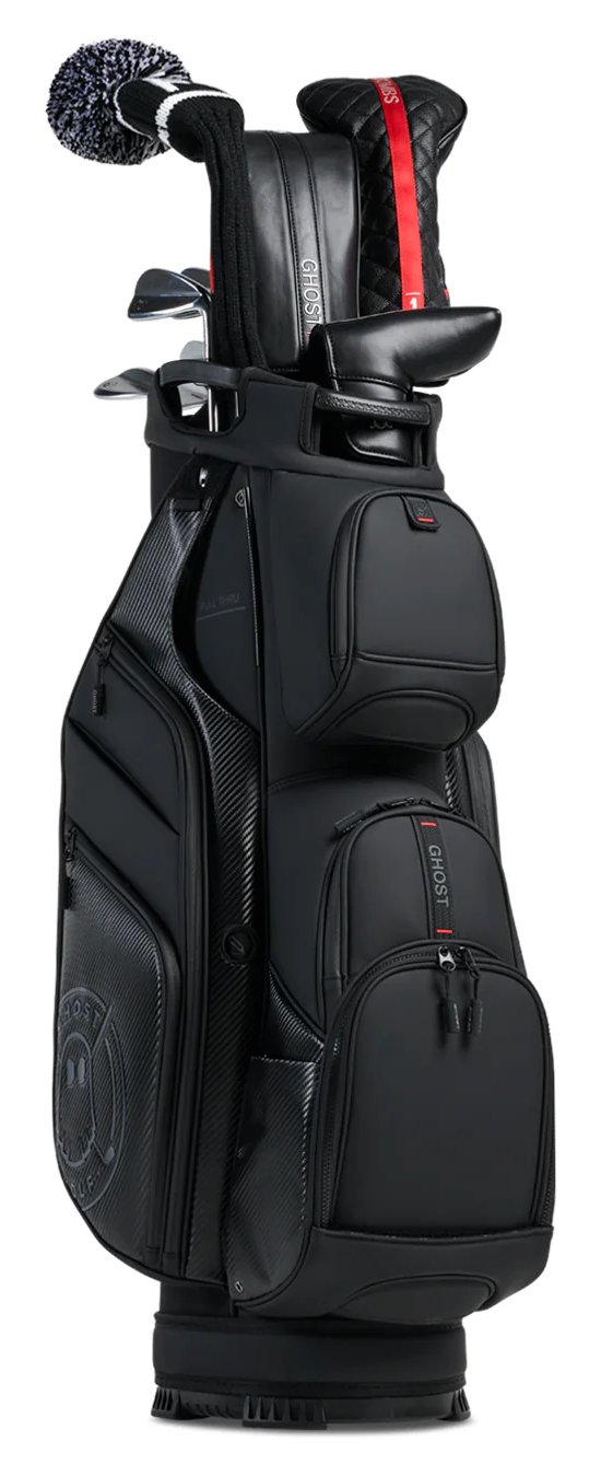 Ghost Golf GT-14 Ronin cart bag, negro/cromo