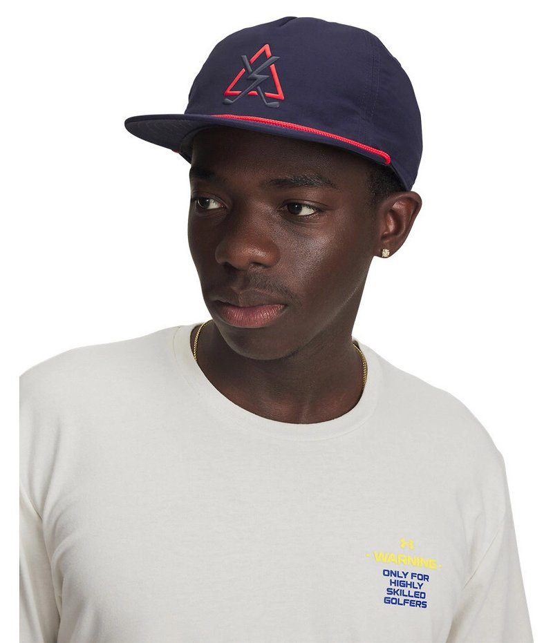 Under Armour Drive 5 Panel Hazard gorra de hombre, midnight navy/red