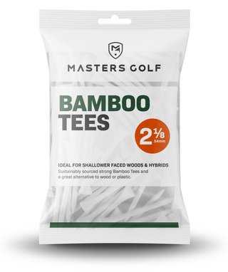 Masters Golf Bamboo Tees 54 mm (2 1/8"), 25 tees, blancas