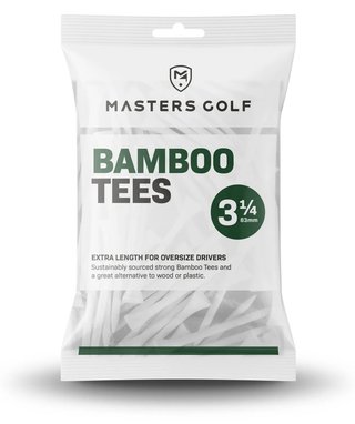 Masters Golf Bamboo Tees 83 mm (3 1/4"), 15 tees, blanco