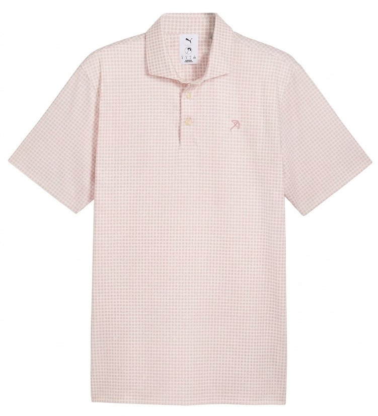Puma X Arnold Palmer MATTR Geo polo de hombre, alpine snow/rose glow