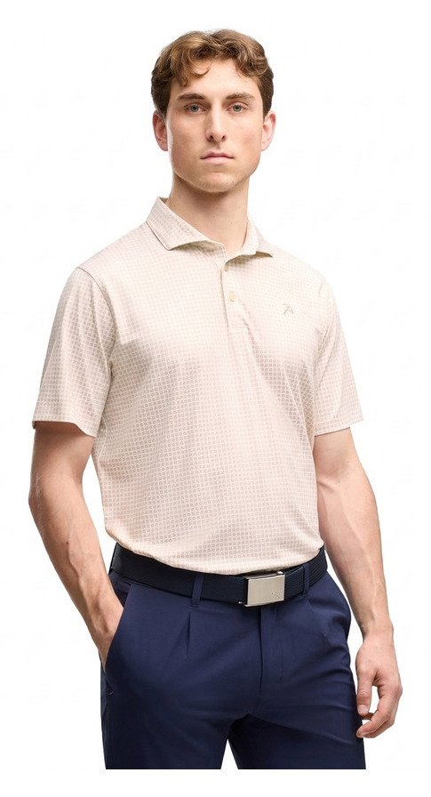 Puma X Arnold Palmer MATTR Geo polo de hombre, alpine snow/rose glow