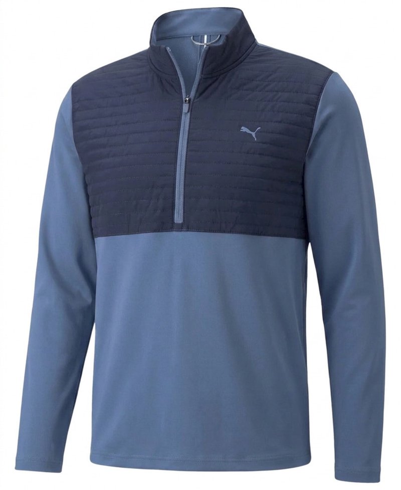 Puma Cloudspun Tech Hybrid 1/2-Zip sudadera de hombre, deep navy