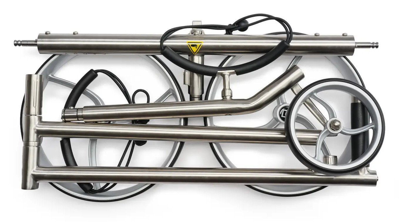 Davies Caddy Premium S Brush DHC carrito eléctrico, plateado