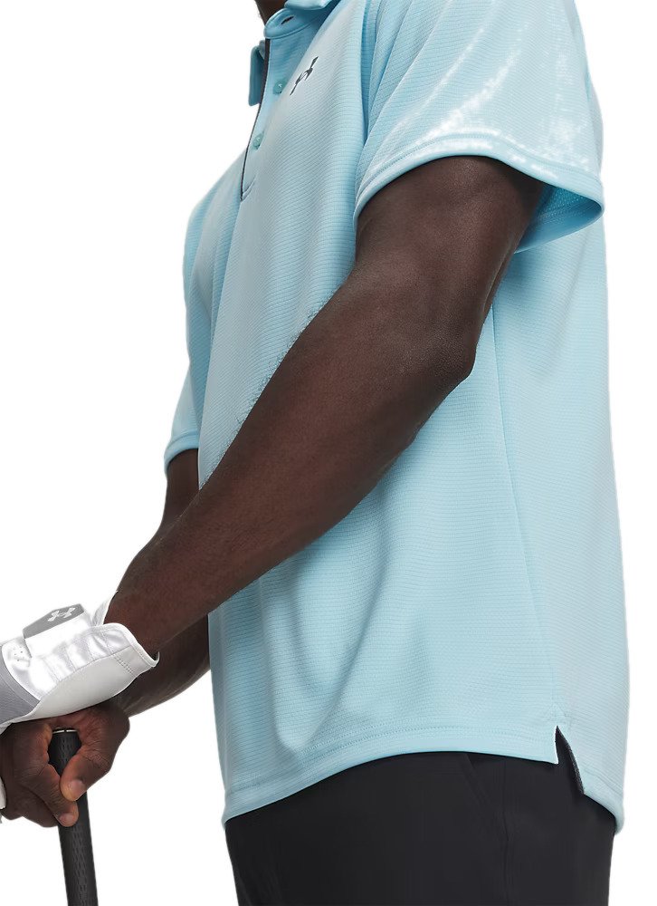Under Armour Tech polo de hombre, opal blue/pitch gray