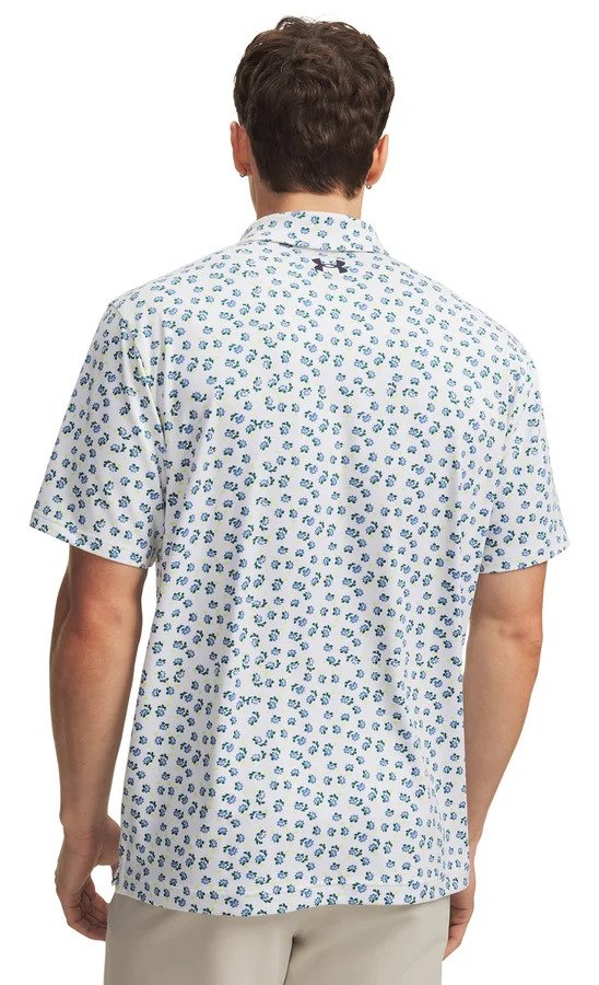 Under Armour Playoff 3.0 Printed polo de hombre, blanco
