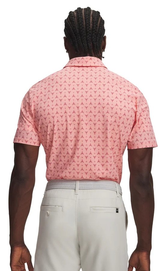 Under Armour Drive Chill Printed polo de hombre, posh pink/claret