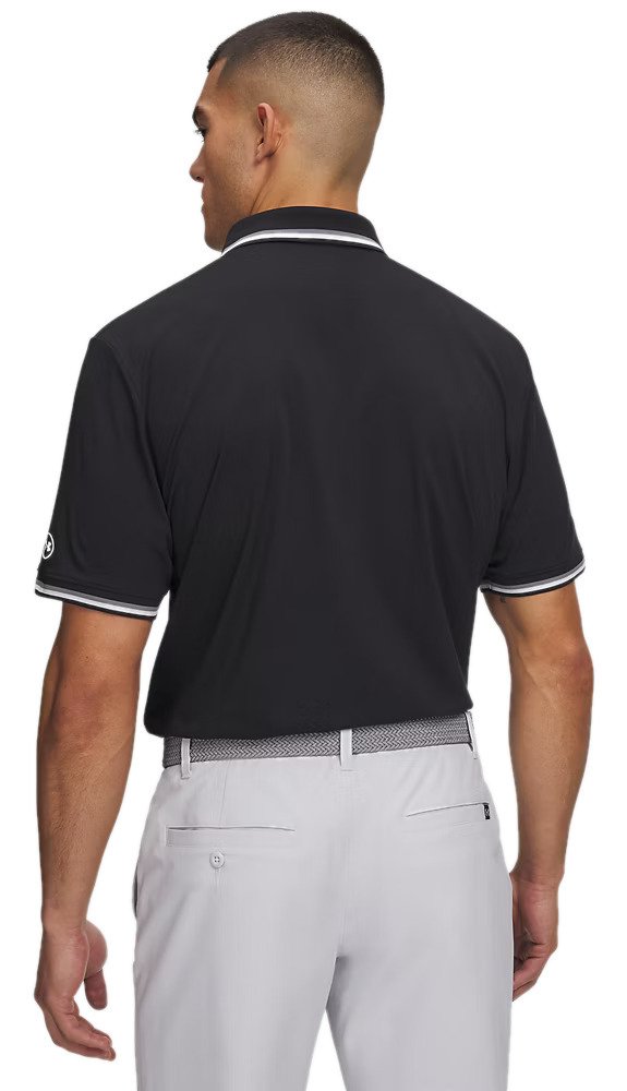 Under Armour ArmourDry Rib polo de hombre, negro