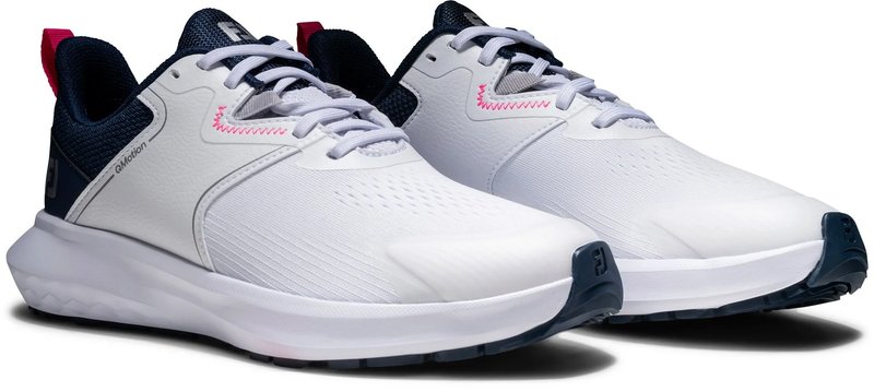 FootJoy Qmotion zapatos de golf de mujer, blanco/azul/rosa