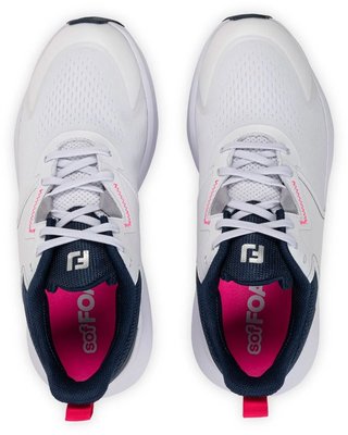 FootJoy Qmotion zapatos de golf de mujer, blanco/azul/rosa