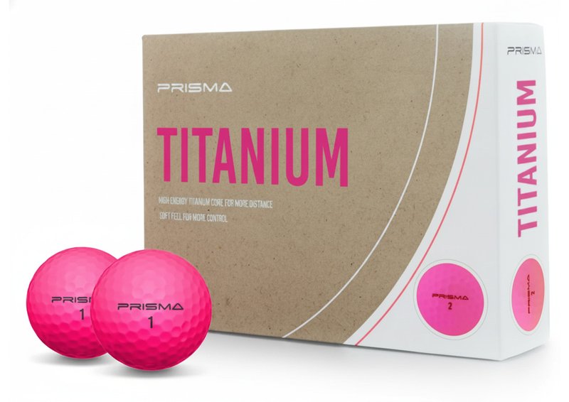 Prisma Titanium bolas de golf (12 bolas), rosas