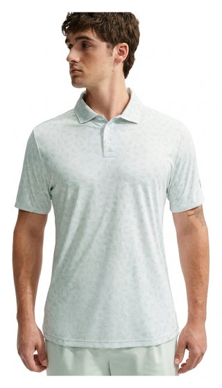 Nike Par Dri-FIT Grass Print polo de hombre, blanco