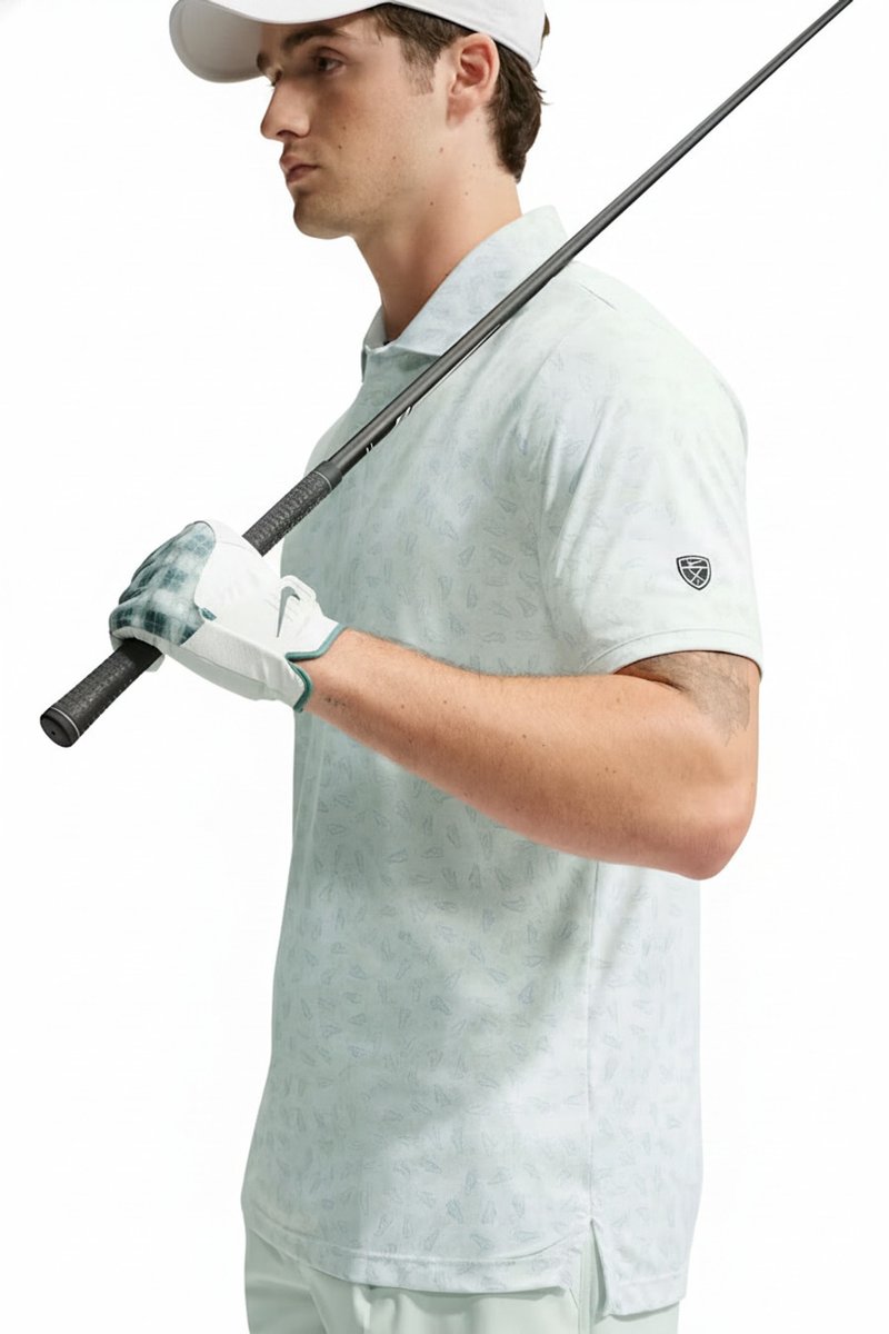 Nike Par Dri-FIT Grass Print polo de hombre, blanco