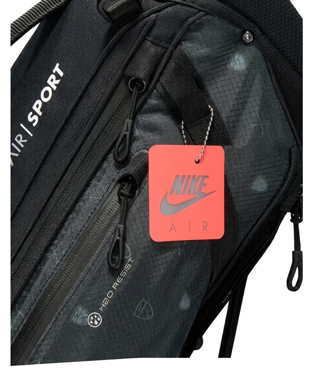 Nike Air Sport 2 stand bag, negro/iron grey/blanco
