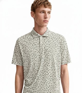 Nike Par Microprint Birds polo de hombre, light orewood brown