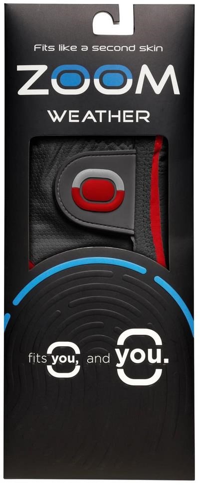Zoom Weather guante de golf para mujer, rojo (caja abierta)