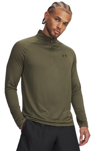 Under Armour Tech 2.0 1/2 Zip camiseta de hombre, verde