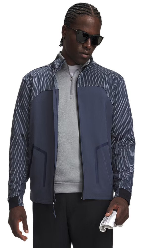 Under Armour Drive Pro Hybrid FZ sudadera de hombre, downpour grey/blanco