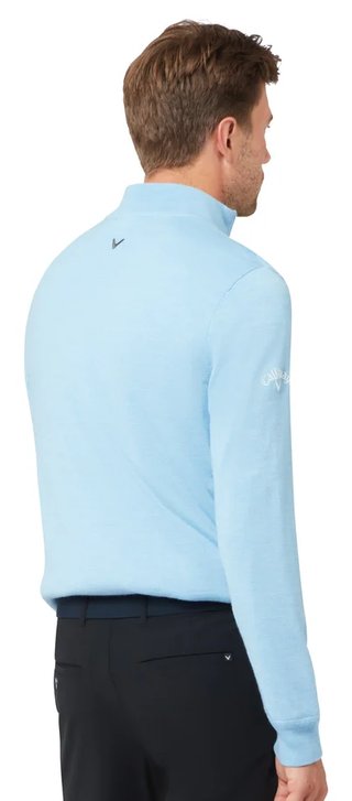 Callaway Windstopper 1/4-Zip jersey de hombre, dark cerulean heather