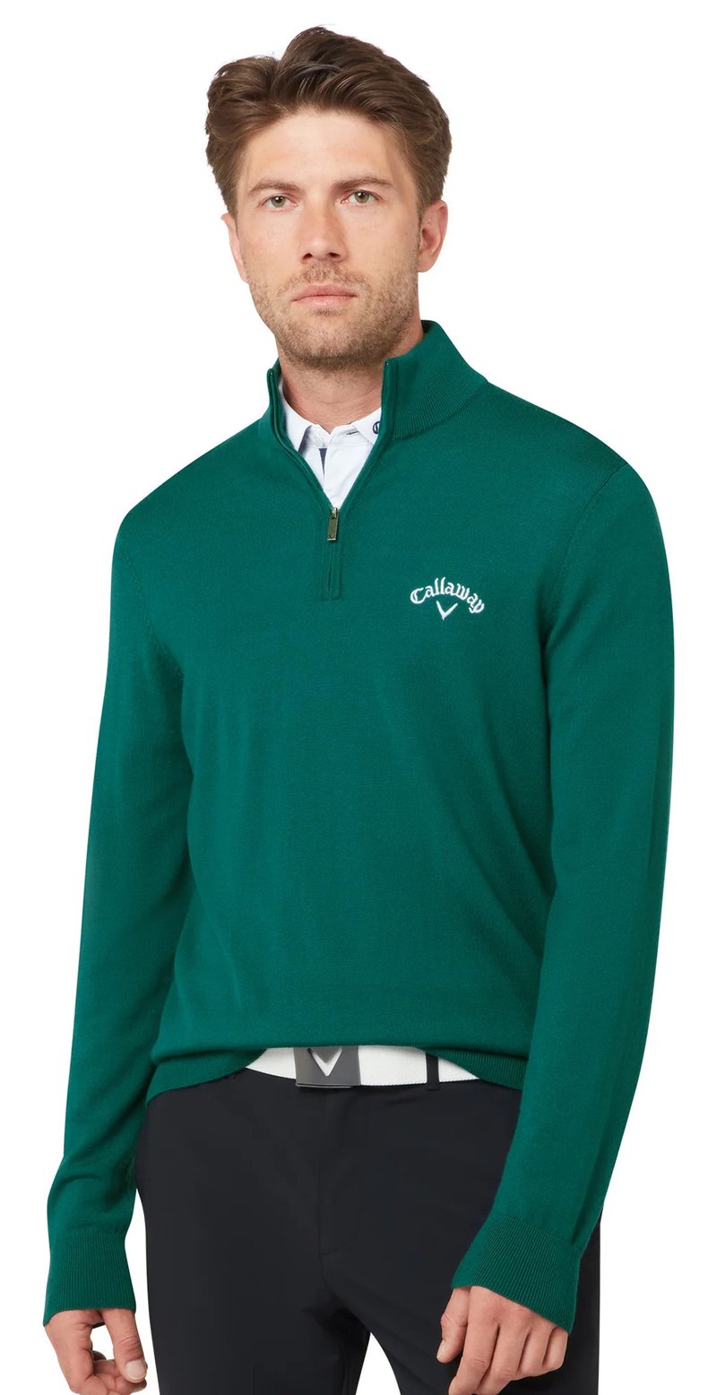 Callaway 1/4 Blended Merino jersey de hombre, blue coral