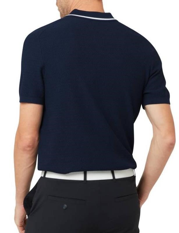 Callaway Textured sweater polo de hombre, peacoat