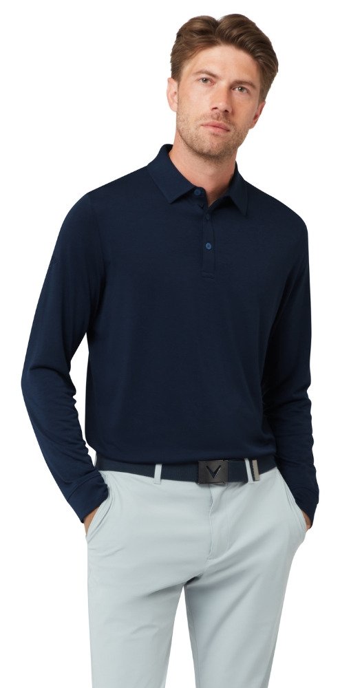 Callaway Soft Touch Long Sleeve polo de hombre, peacoat