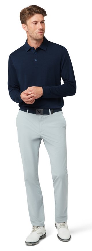 Callaway Soft Touch Long Sleeve polo de hombre, peacoat