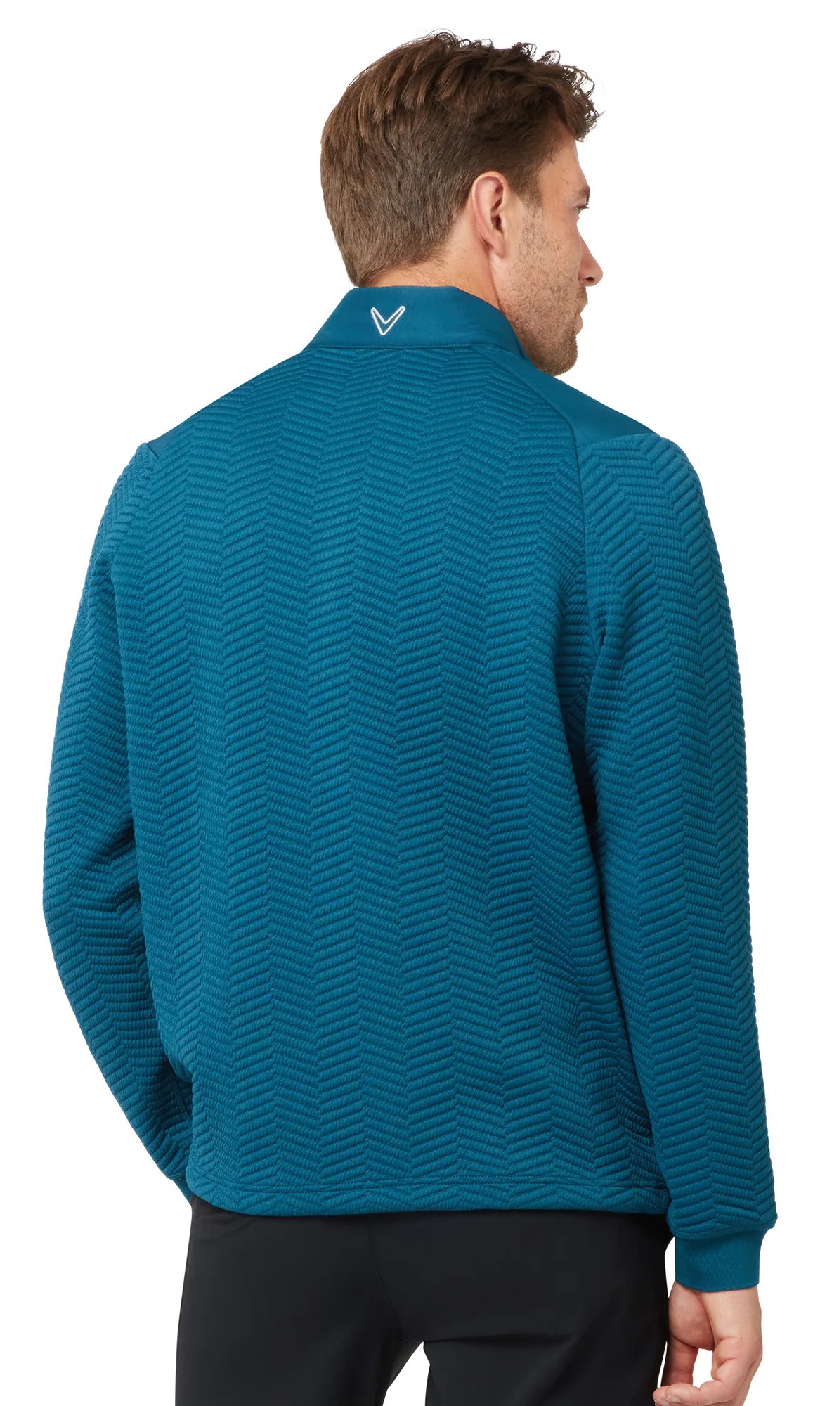 Callaway Chev Jacquard pullover de hombre, blue coral